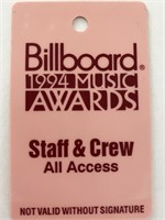 Billboard 1994 Music Awards Staff & Crew Pass