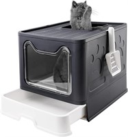 Bolux Foldable Cat Litter Box, 20x16x15in