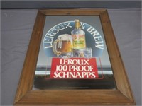 ~ Leroux Peppermint Schnapps Mirror Sign