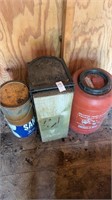 Mailbox, Plastic barrel and other items