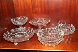 Fostoria American footed candy dish, compote,