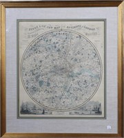 MAP OF LONDON FRAMED ENGRAVED 1839