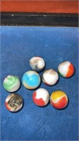 8. Vitro agate shooter marbles mint condition