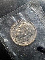 Uncirculated 1970 Roosevelt Dime In Mint Cello