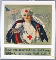 Harrison Fisher, Framed WWI Red Cross Poster
