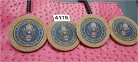 (4) UNITED STATES AIR FORCE COASTERS