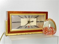Seth Thomas Clock & Glass Paper Weight