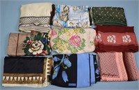 (9) Ladies Designer Silk Scarves