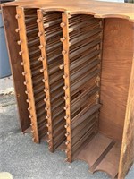 Antique Rustic Wooden Spool Cabinet