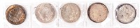 Coin 5 Morgan Silver Dollars, Choice to BU