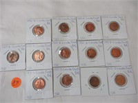 (13) Lincoln pennies