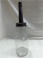 Dover Oil 1 quart embossed glass bottle masters