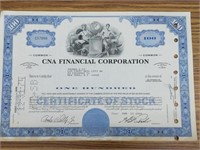 CNA financial corp stock certificate