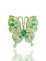 Antique Victorian Gold Butterfly Regal Brooch