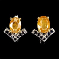 Heated Oval Yellow Sapphire Spinel Gemstone 925 St
