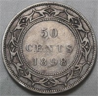 Canada Newfoundland 50 Cents 1898 Obv 2 small w
