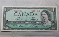 Canada $1 Banknote 1954 BC-37dA - Lawson  Bouey