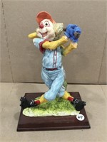 Vintage Baseball Clown Figurine