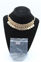 Choker with hanging coins