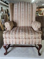 Ethan Allen Wingback Chair W/Striped