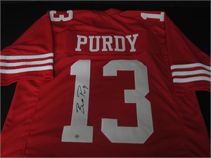 Brock Purdy signed football jersey COA