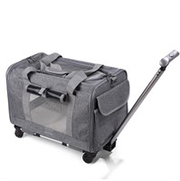 WFF4932  ENLOY Pet Carrier w/ Wheels Telescopic Ha