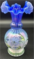 Fenton Hp Blue Harmony Messenger Vase 828 Artist