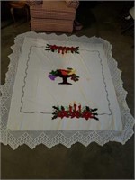 Vintage hand stitched tablecloth
