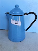 BLUE GRANITE COFFEE POT