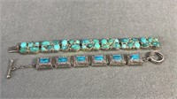 Sterling & Turquoise Bracelets - 2