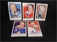 Hockey Hall of Fame Player Postcards, Lot of 5