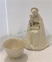 Lot consist of Madonna and Child figurine of