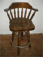 Wooden Barstool, 43 inches Tall