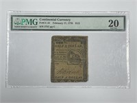 1776 $1/2 Continental Currency Fr#CC-21 PMG VF20