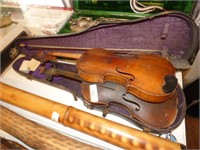 2 OLD FIDDLES & ONE CASE