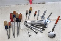 Screw Drivers & Set of Craftsman Wrenches