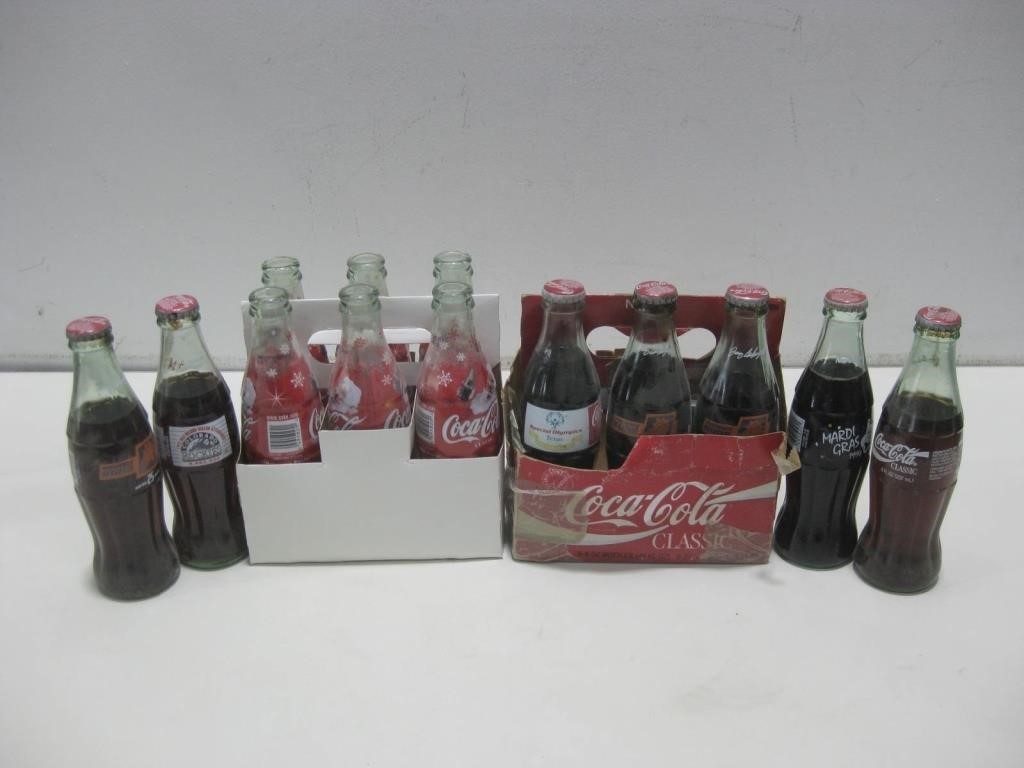 Thirteen Vtg Coca-Cola Bottles See Info