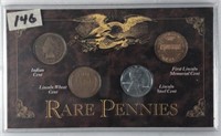 Rare Pennies Set 1892 Indian Head, 1951D Wheat,