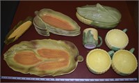 Vintage ceramic corn veggie kitchen decor lot