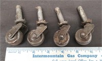 Set 4 Vintage Metal Casters