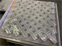 Carrara White Basketweave Mosaic Sheet Tile