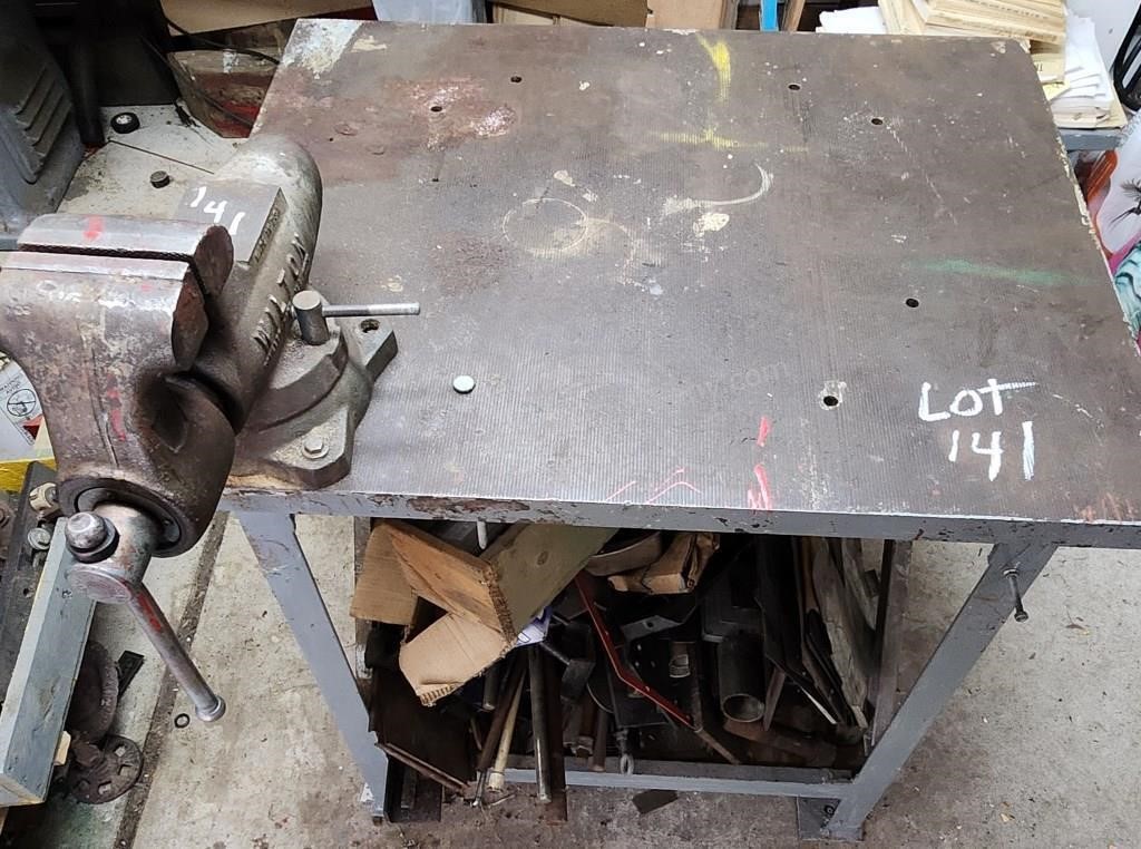 Steel Work Table with Wilton Bench Vise