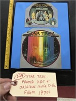 Star Trek original 1970s movie disk & framed art