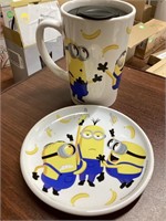 Minion mug and plate set