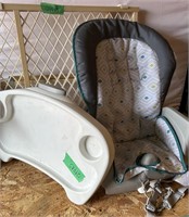 Handy Portable feeding chair and baby gate