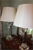 Pair of Lovely Lamps 34H, one needs attention