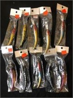 10 Large Lures (6/7 Inches)