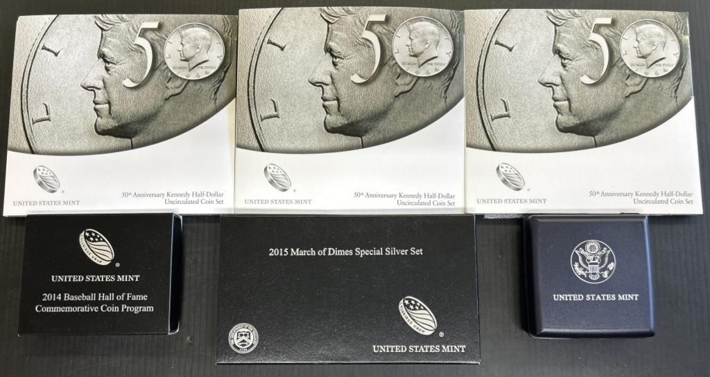 Kennedy Half Dollar, Silver March of Dimes US Sets