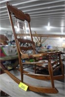 Vintage Rocking Chair w/Cane Seat