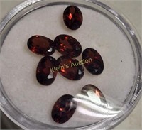 gemstones 8 oval 6x4mm red garnets